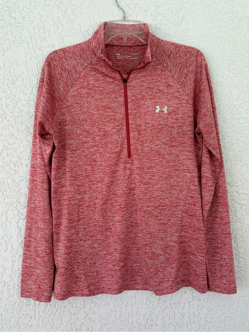 Under Armour dusty rose Heather 1/2 Zip Performance Pullover size L